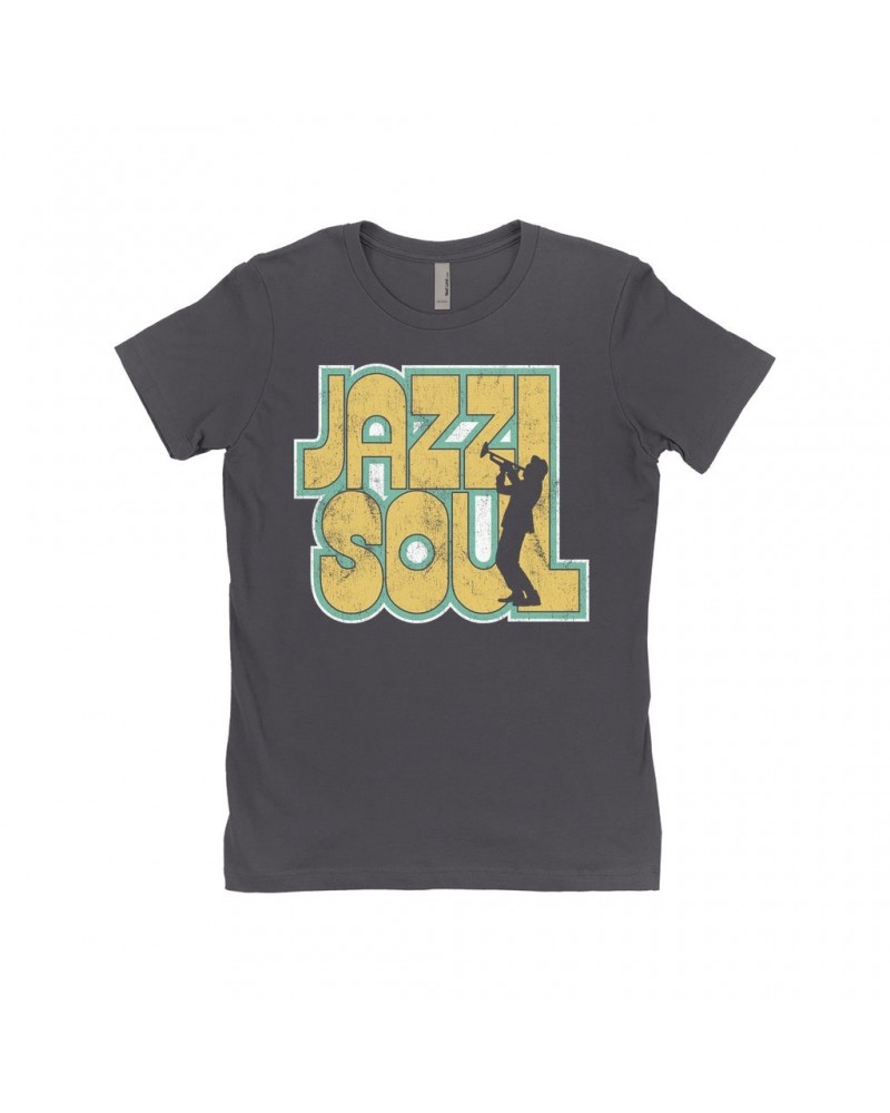 Music Life Ladies' Boyfriend T-Shirt | Jazz Soul Shirt $7.42 Shirts