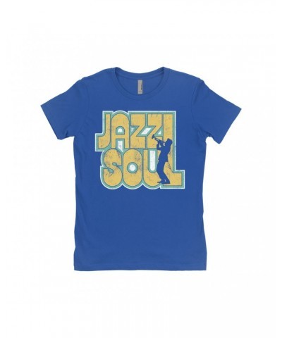 Music Life Ladies' Boyfriend T-Shirt | Jazz Soul Shirt $7.42 Shirts