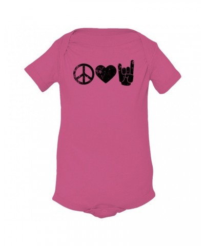 Music Life Baby Onesie | Peace Love Rock n' Roll Onesie $8.36 Kids