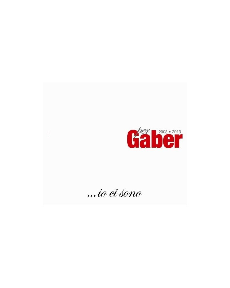 Giorgio Gaber IO CI SONO CD $9.00 CD