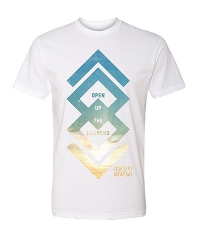 Meredith Andrews Open Up the Heavens White Arrow T-Shirt $8.39 Shirts