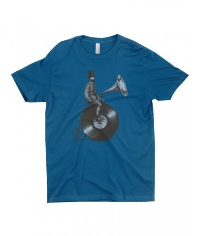 Music Life T-Shirt | Riding The Gramophone Shirt $5.88 Shirts