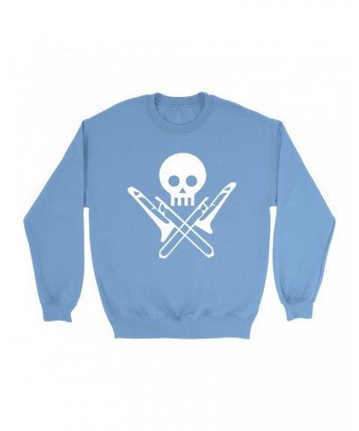 Music Life Colorful Sweatshirt | Skull And Trombones Sweatshirt $5.84 Sweatshirts