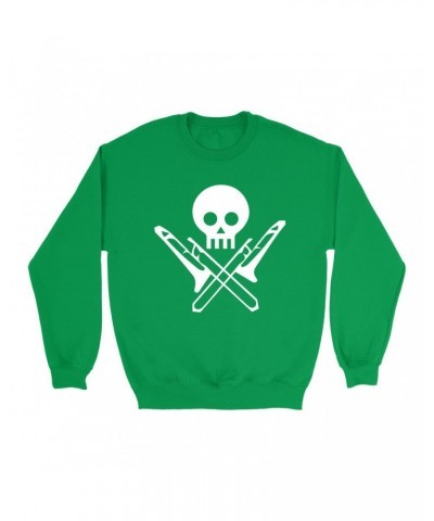 Music Life Colorful Sweatshirt | Skull And Trombones Sweatshirt $5.84 Sweatshirts