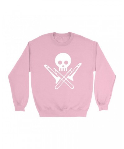 Music Life Colorful Sweatshirt | Skull And Trombones Sweatshirt $5.84 Sweatshirts