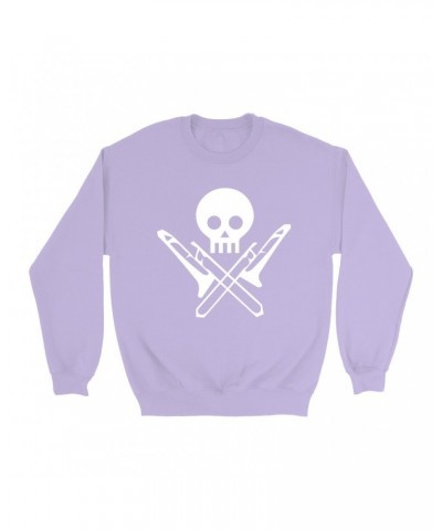 Music Life Colorful Sweatshirt | Skull And Trombones Sweatshirt $5.84 Sweatshirts