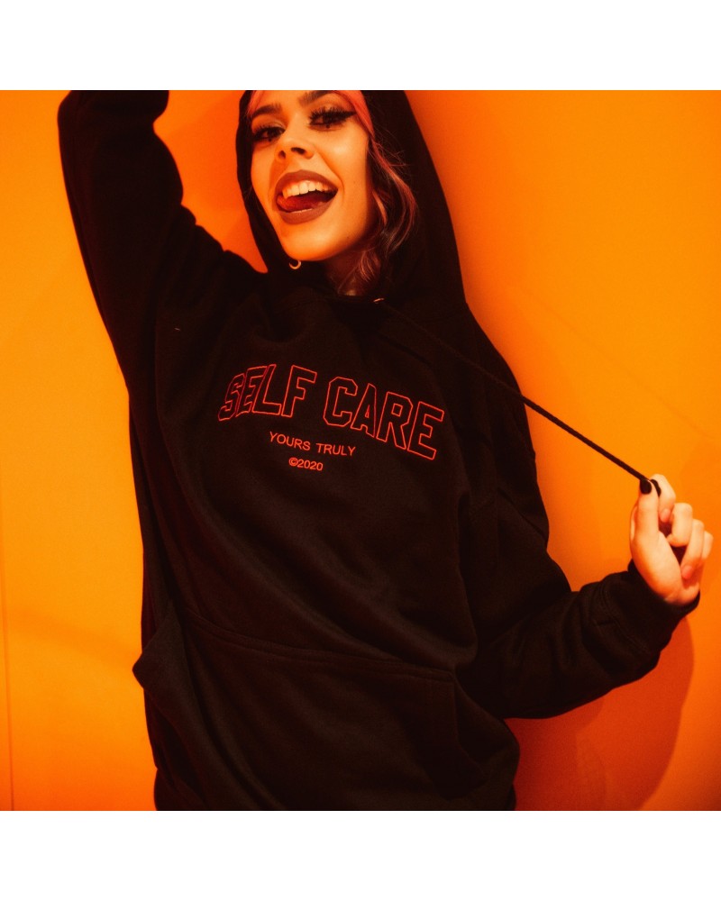 Yours Truly Self Care Hoodie (Black) $5.42 Sweatshirts