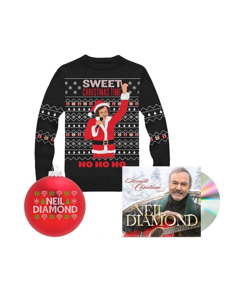 Neil Diamond Acoustic Christmas CD + Christmas Knit Sweater + Christmas Ornament $20.20 CD