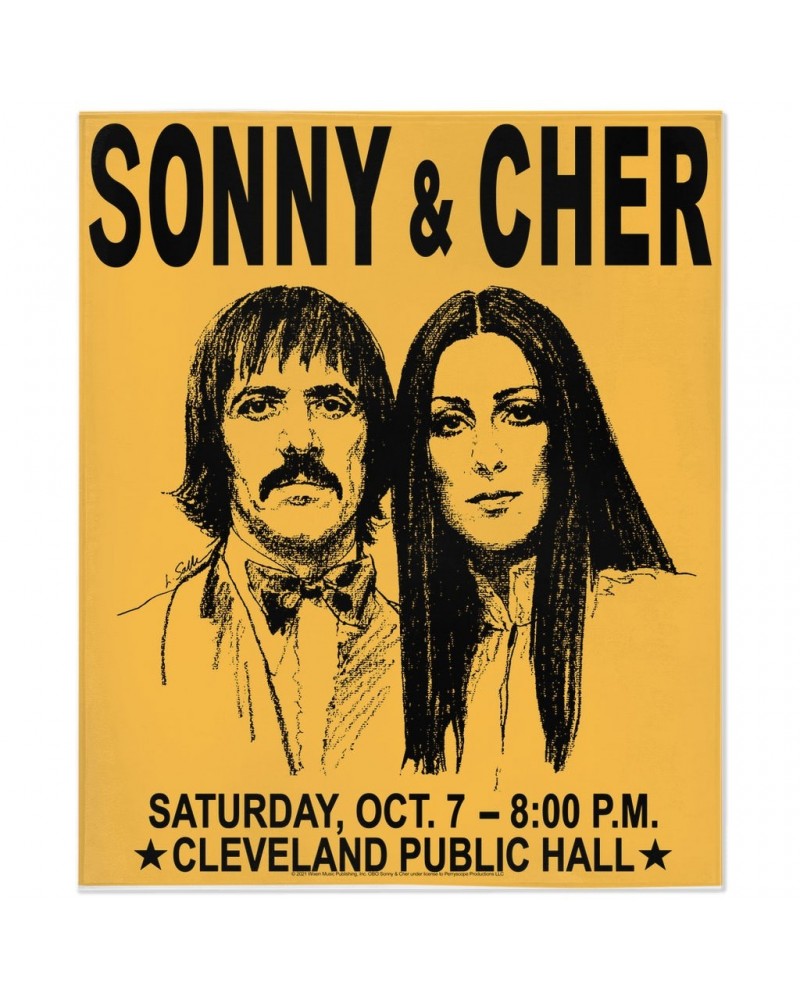 Sonny & Cher Minky Blanket | Cleaveland Hall Concert Poster Blanket $8.67 Blankets