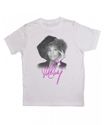 Whitney Houston Kids T-Shirt | Whitney Star Photoshoot With Signature Distressed Kids Shirt $7.81 Kids