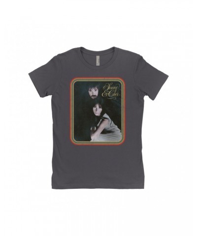 Sonny & Cher Ladies' Boyfriend T-Shirt | The Two Of Us Retro Fame And Logo Shirt $6.04 Shirts
