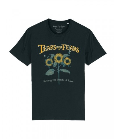 Tears For Fears SEEDS OF LOVE SUNFLOWER BLACK TEE $11.24 Shirts
