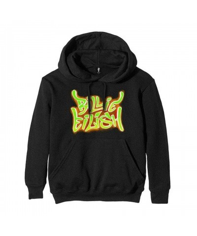 Billie Eilish Hoodie - Airbrush Flames Blohsh $6.74 Sweatshirts