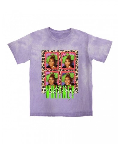 Whitney Houston T-shirt | Leopard Pop Art Color Blast Shirt $6.74 Shirts