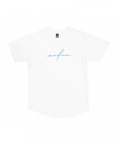 SAFIA Blue Script Tee (White) $4.13 Shirts