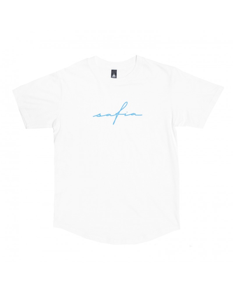 SAFIA Blue Script Tee (White) $4.13 Shirts