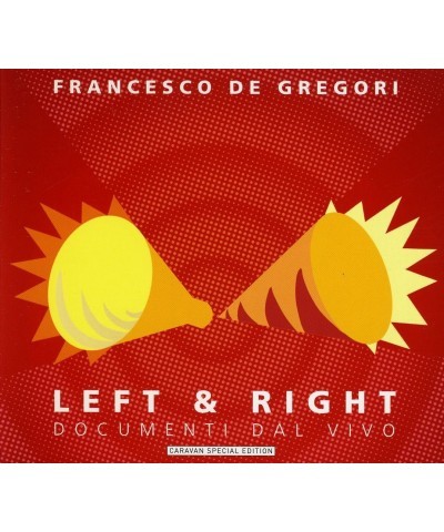 Francesco De Gregori LEFT & RIGHT-DOCUMENTI DAL VIVO CD $14.40 CD